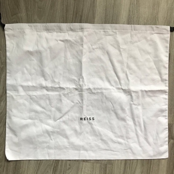 Reiss White Dustbag Square Drawstring Pouch - Picture 1 of 9